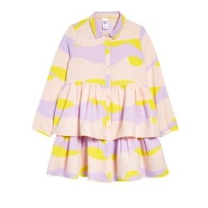 Nordstrom Open Edit Tiered Long Sleeve Shirtdress